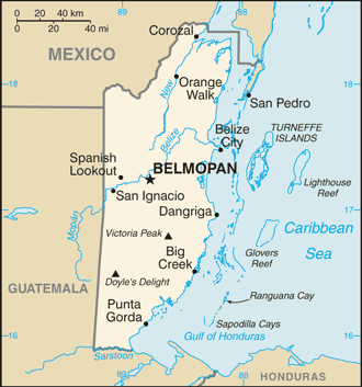 Belize Karte