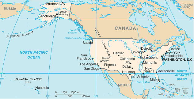 USA Karte Landkarte