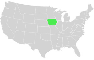 Iowa Landkarte USA