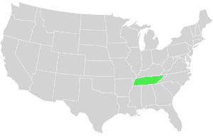 Tennessee Landkarte USA