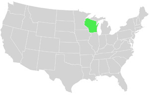 Wisconsin Landkarte USA