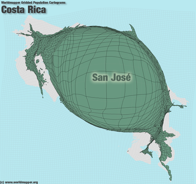 Costa Rica Bevölkerung Verteilung