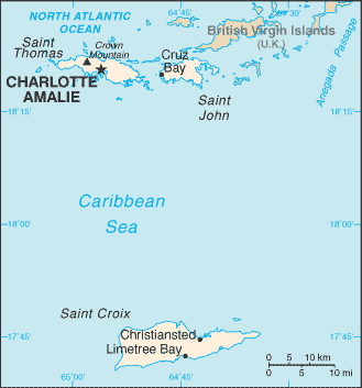 Amerikanische Jungferninseln Karte Landkarte
