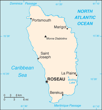 Dominica Karte Landkarte