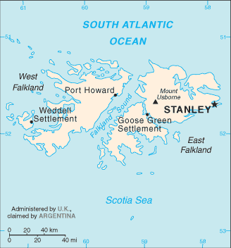 Falklandinseln Landkarte