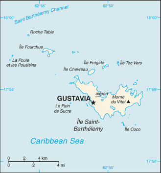 Saint Barthemely Karte Landkarte