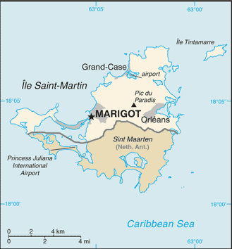 Saint Martin Landkarte Karte