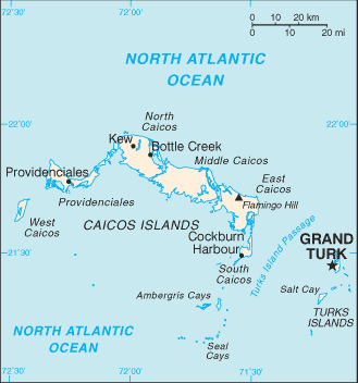 Turks und Caicos Inseln Karte