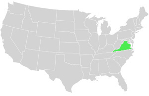 Virginia Landkarte USA