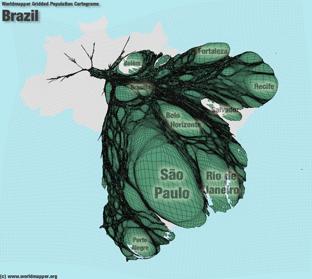 Brasilien Bevölkerung Verteilung