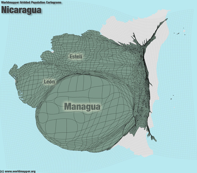 Nicaragua Bevölkerung Verteilung