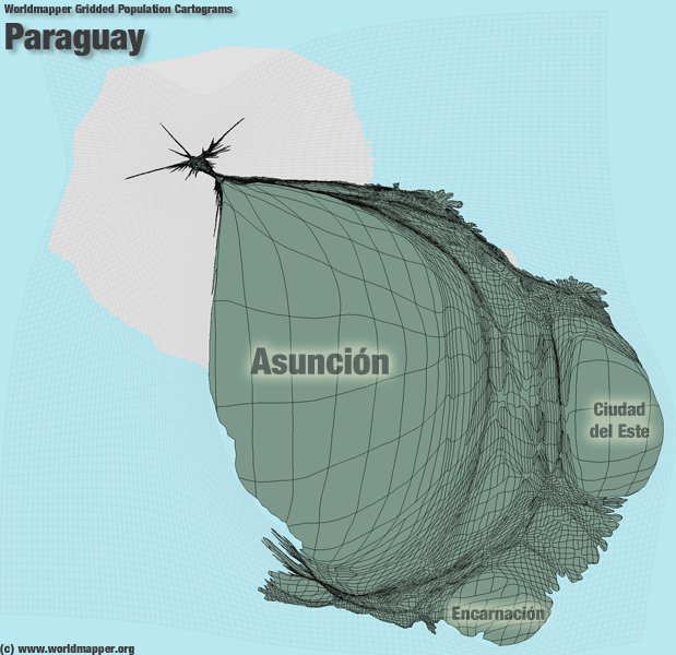 Paraguay Bevölkerung Verteilung