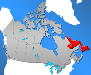 Neufundland und Labrador Landkarte