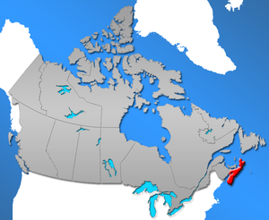 Landkarte Nova Scotia Kanada