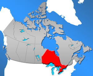 Ontario Landkarte Kanada